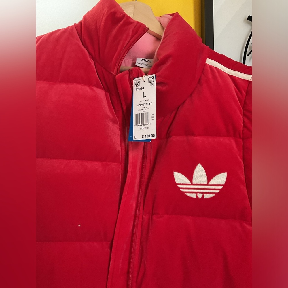 adidas Red Puffer Vest